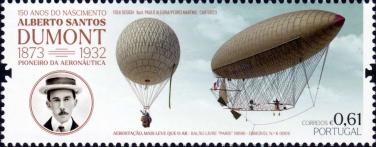 35. PORTUGAL - 2-wertige Serie „150. Geburtstag von Alberto Santos-Dumont", Mi.-Nr. 4901-02, Beispielabbildung Mi.-Nr. 4901   