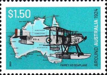 01 Australien - 2-wertige Serie „100 Jahre Flüge rund um Australien“, noch ohne Mi.-Nr., Beispielabbildung: Fairey IIID Seaplane